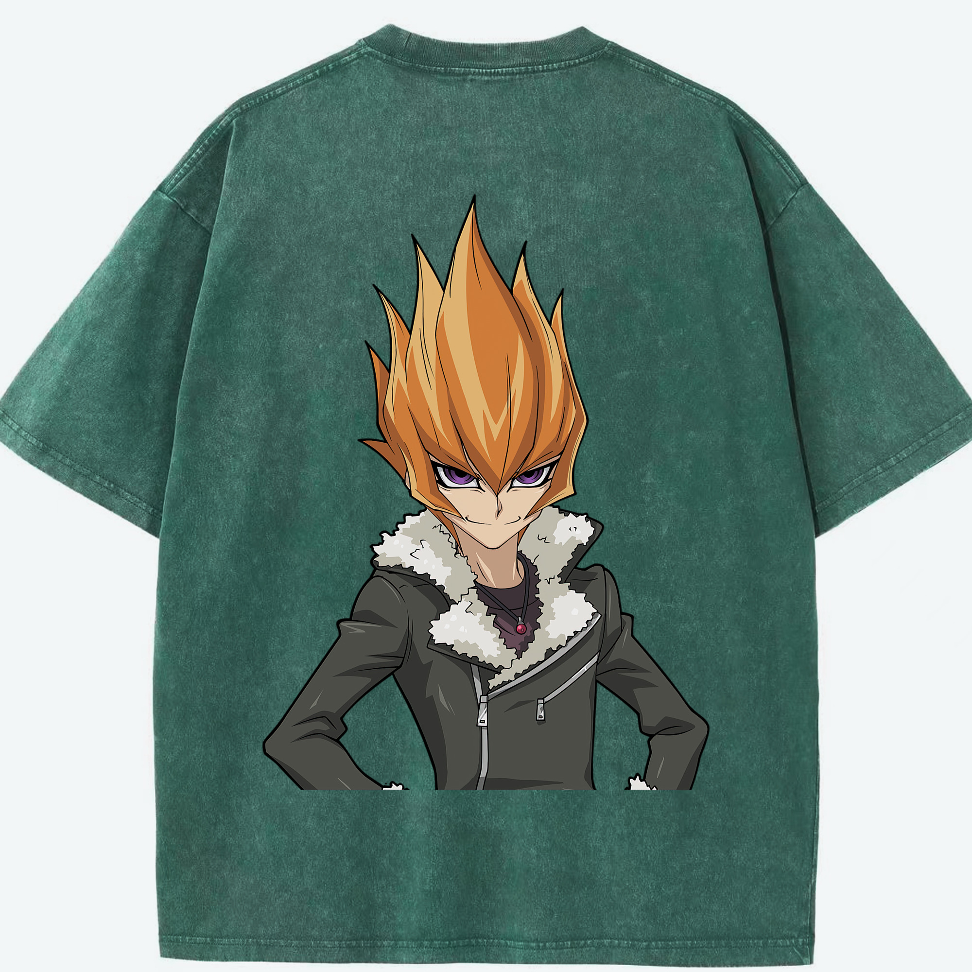 （画像用） 遊☆戯☆王 Yu-Gi-Oh! 綿100% ヴィンテージ風 半袖Tシャツ（背面プリント）